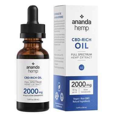 Ananda Hemp - CBD Tincture - Full Spectrum Hemp Extract - 300mg-2000mg