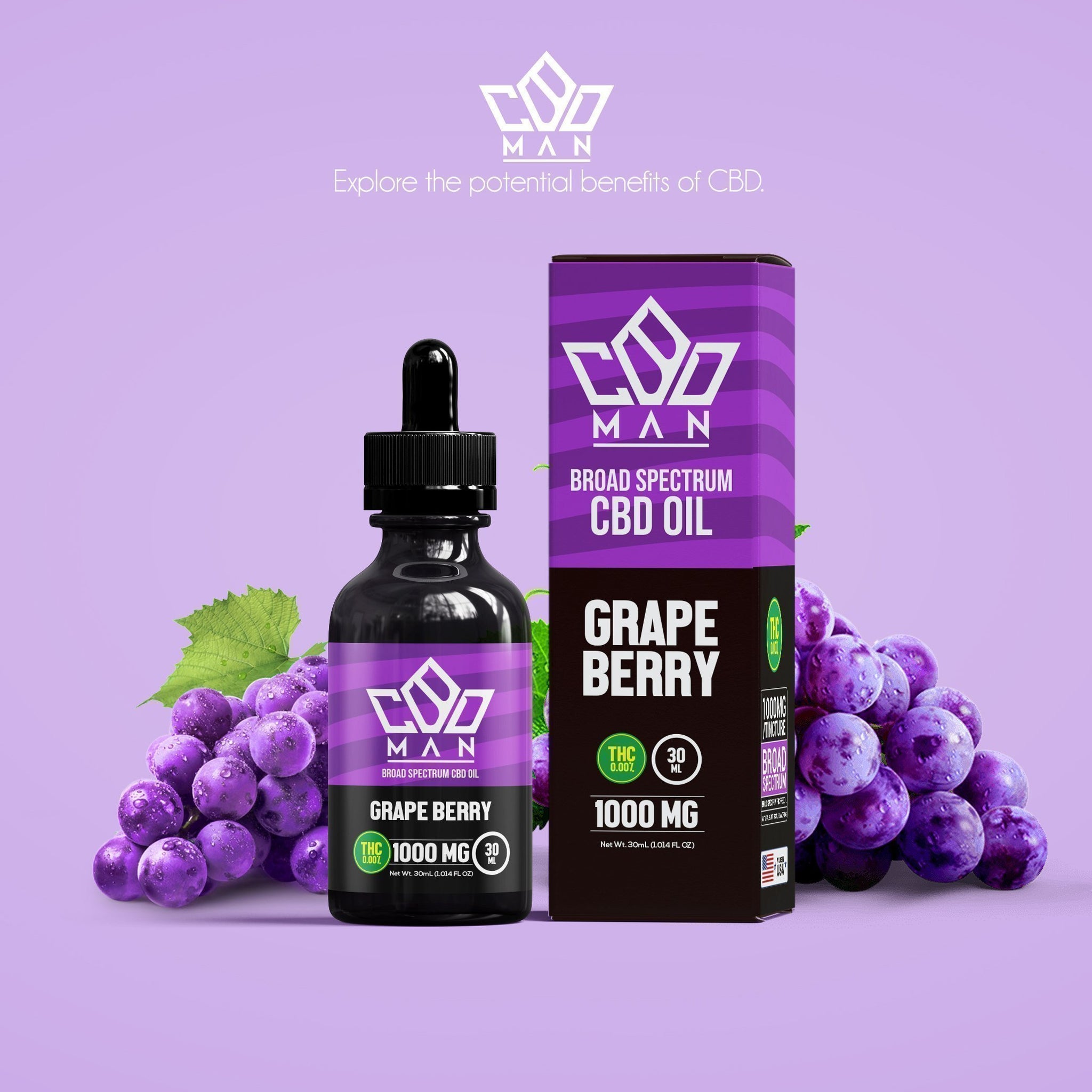 CBD MAN - CBD Oil - Grape Berry - 1000mg