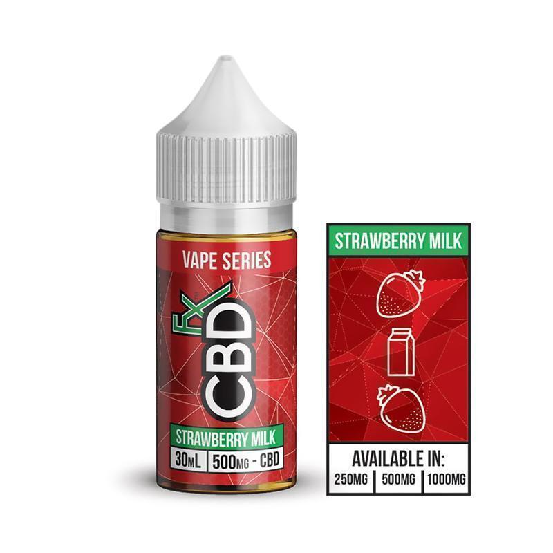 CBDfx - CBD Vape Juice - Strawberry Milk - 250mg-1000mg
