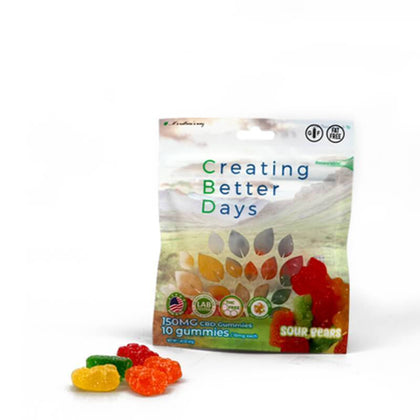 Creating Better Days - CBD Edible - Sour Bears Gummies - 10pc-15mg-buy-CBD-online