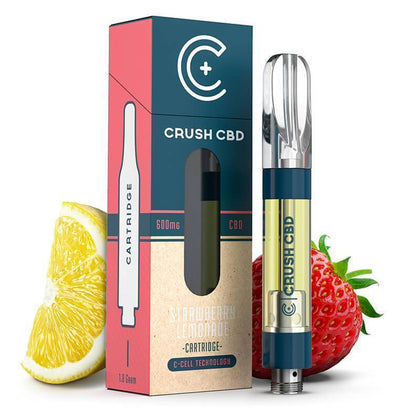 Crush CBD - CBD Cartridge - Strawberry Lemonade - 600mg-buy-CBD-online