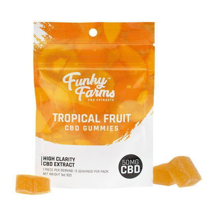 Funky Farms - CBD Gummies - Tropical Fruit - 50mg-buy-CBD-online