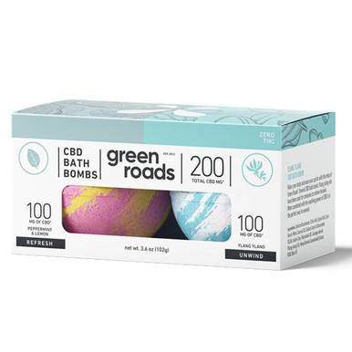 Green Roads - CBD Bath - Refresh & Unwind Bath Bomb Duo - 100mg-buy-CBD-online
