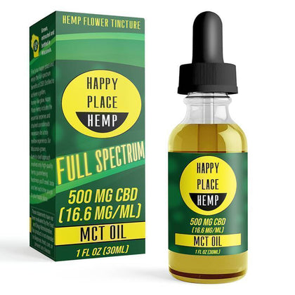 Happy Place Hemp - CBD Tincture - Full Spectrum MCT Oil - 500mg-1000mg-buy-CBD-online