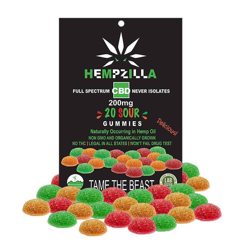 Hempzilla - CBD Edible - Sour Gummies - 10mg