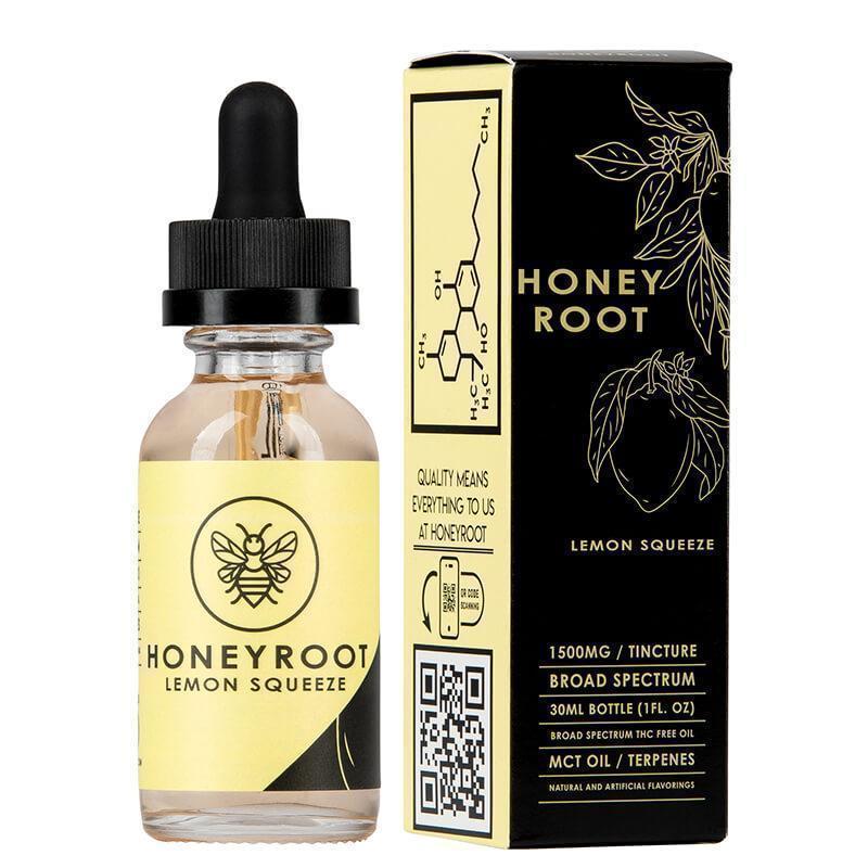 HoneyRoot Wellness - CBD Tincture - Lemon Squeeze - 1000mg-1500mg
