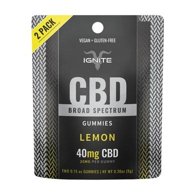 Ignite CBD - CBD Edible - Broad Spectrum Gummies Lemon - 20mg