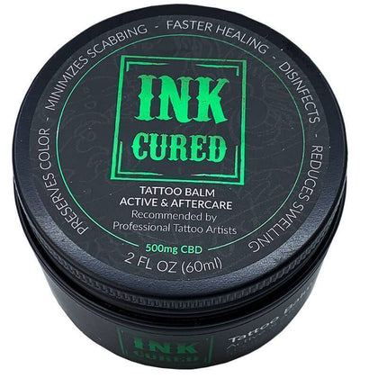 Ink Cured - CBD Topical - Active & After Care Tattoo Balm - 500mg-100mg-buy-CBD-online