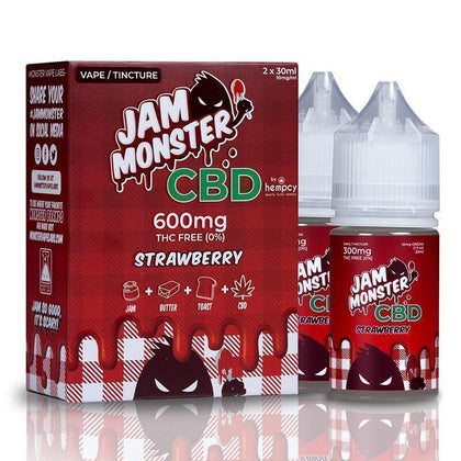 Jam Monster CBD - CBD Vape - Strawberry - 600mg-2400mg-buy-CBD-online