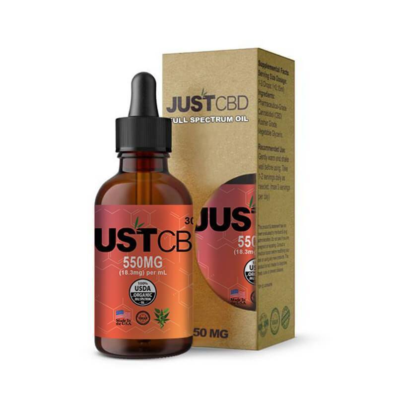 JustCBD - CBD Tincture - Full Spectrum Oil - 50mg-1500mg