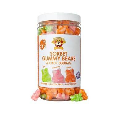 Kangaroo CBD - CBD Edible - Sorbet Gummy Bears - 10mg