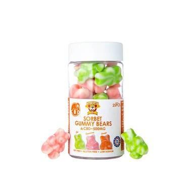 Kangaroo CBD - CBD Edible - Sorbet Gummy Bears - 10mg