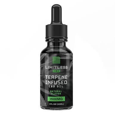 Limitless CBD - CBD Tincture - Terpene Infused Oil Natural Flavor - 500mg-2500mg