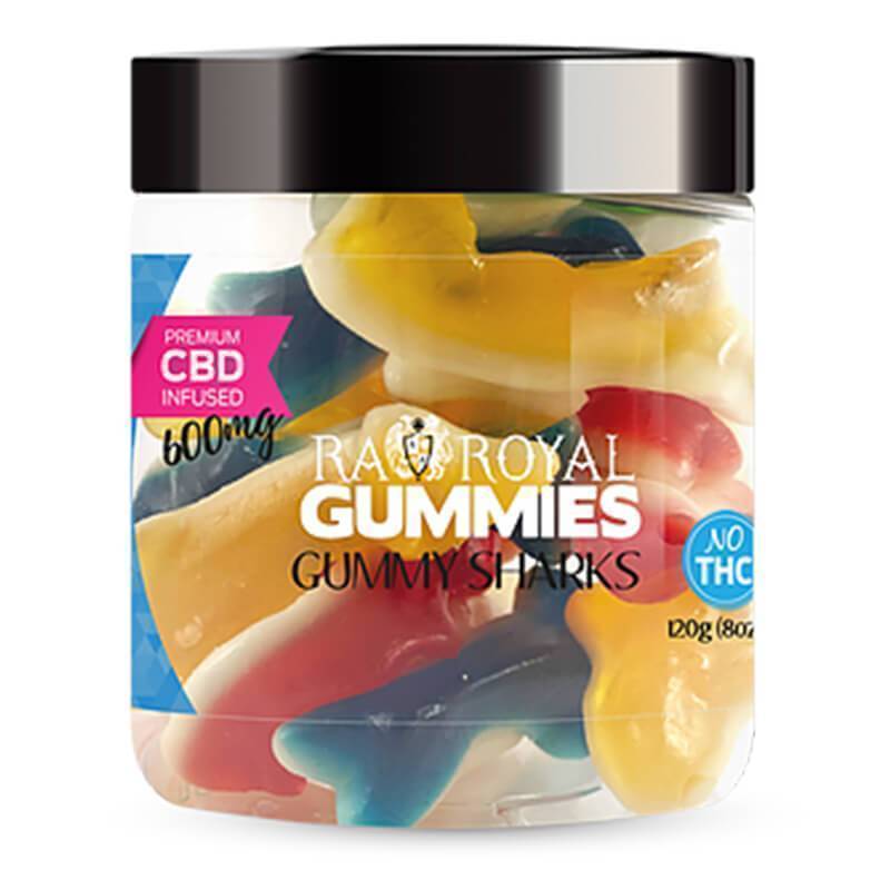 RA Royal CBD - CBD Edible - Gummy Sharks Gummies - 300mg-1200mg