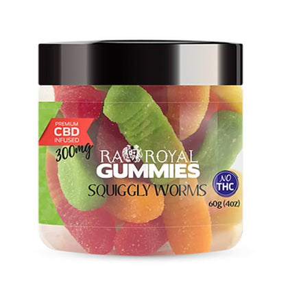 RA Royal CBD - CBD Edible - Squiggly Worms Gummies - 300mg-1200mg-buy-CBD-online