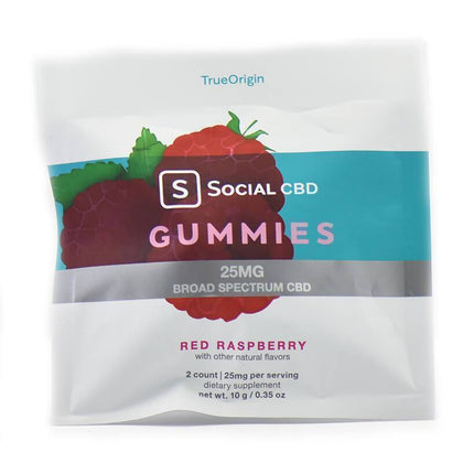 Social CBD - CBD Edible - Broad Spectrum Red Raspberry Gummies - 12.5mg-buy-CBD-online