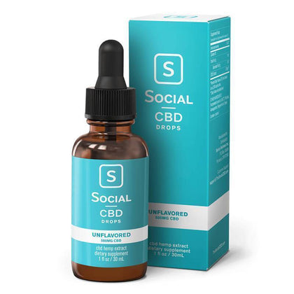Social - CBD Tincture - Unflavored Drops - 250mg-2000mg-buy-CBD-online