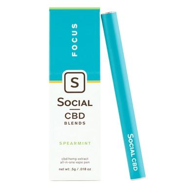 Social - CBD Vape - Focus Spearmint - 250mg-buy-CBD-online