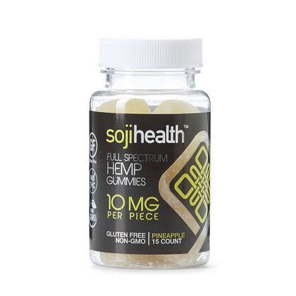 Soji Health - CBD Edible - Pineapple Gummies - 15pc-10mg-buy-CBD-online