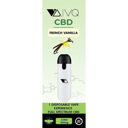 VQ CBD - CBD Disposable Vape Pen - French Vaniila - 300mg-500mg-buy-CBD-online