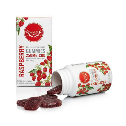 Wyld CBD - CBD Edible - Raspberry Gummies - 250mg-500mg-buy-CBD-online